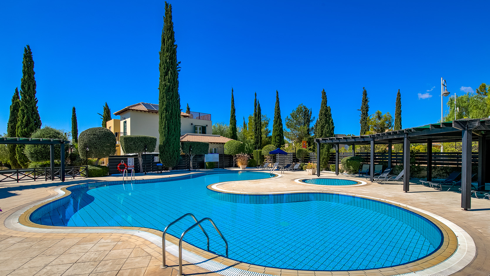 Adonis Village communal pool on Aphrodite Hills Resort