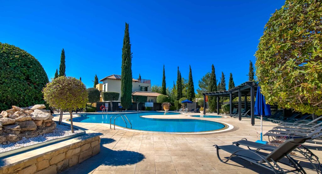 Adonis Village communal pool on Aphrodite Hills Resort