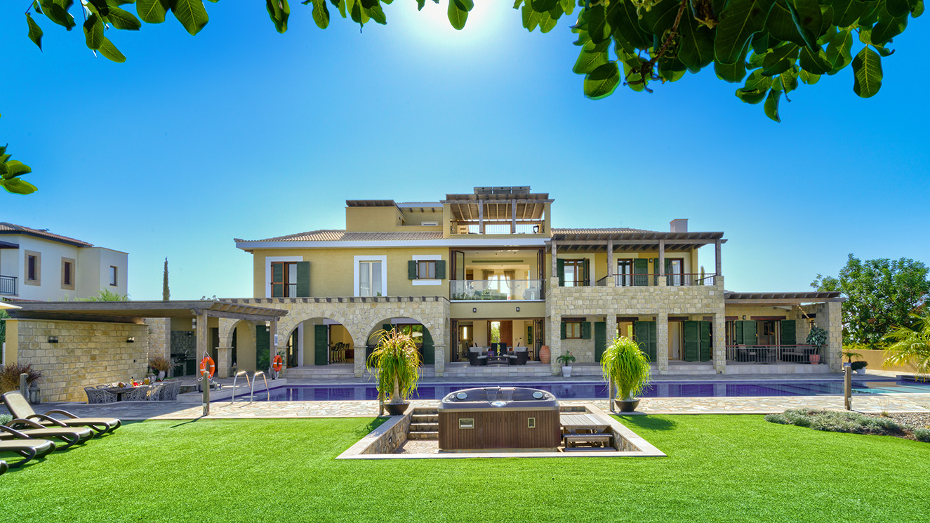 Image of Villa Rio from the garden. Aphrodite Hills Resort, Cyprus