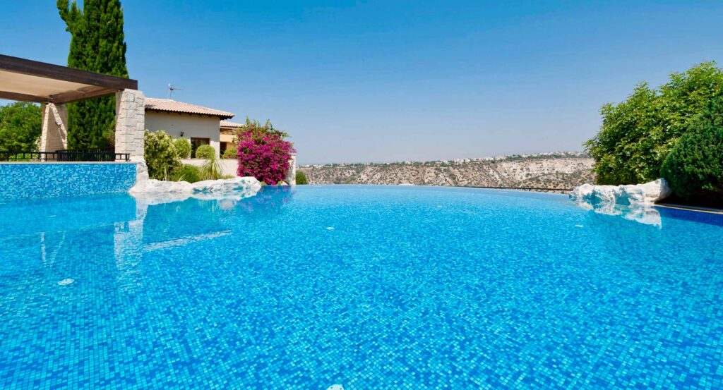 Zephyros Village communal pool on Aphrodite Hills Resort - pool view. Presented by Aphroditerentals.com