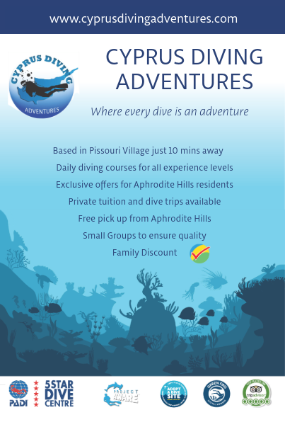 Advert for Cyprus Diving Adventures