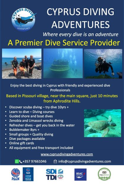 Cyprus Diving Adventures advert